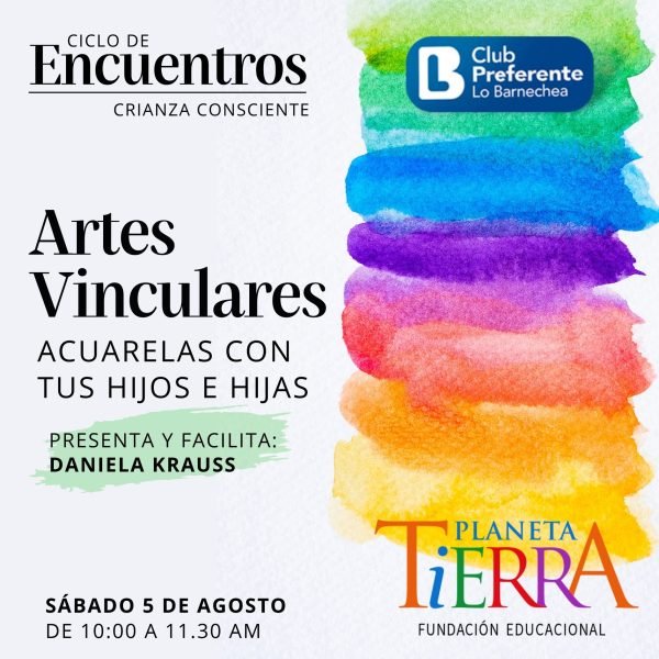 Artes vinculares: Acuarelas con tus hijos e hijas (incluye materiales)