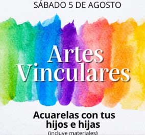 Qué hacemos en Fundación Planeta Tierra | Educación y Bienestar Infantil 11 Imagen promocional del taller “Artes Vinculares: Acuarelas con tus hijos e hijas”, orientado a fortalecer el vínculo familiar a través del arte.