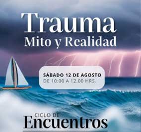 Qué hacemos en Fundación Planeta Tierra | Educación y Bienestar Infantil 7 Afiche del encuentro “Trauma, mito y realidad”, parte del ciclo de conversaciones sobre salud mental organizado por Fundación Planeta Tierra.