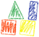 Fundación Planeta Tierra – Educación, Bienestar y Primera Infancia #de0a7 7 Dibujo infantil de cubos de colores apilados, representando juego, construcción y creatividad en la infancia.