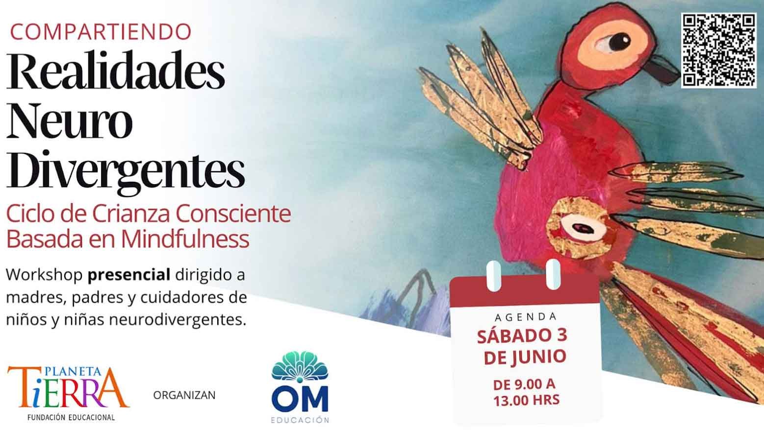 Participantes reunidos en un encuentro del ciclo Crianza Consciente, organizado por Fundación Planeta Tierra, centrado en el bienestar familiar y el desarrollo infantil.